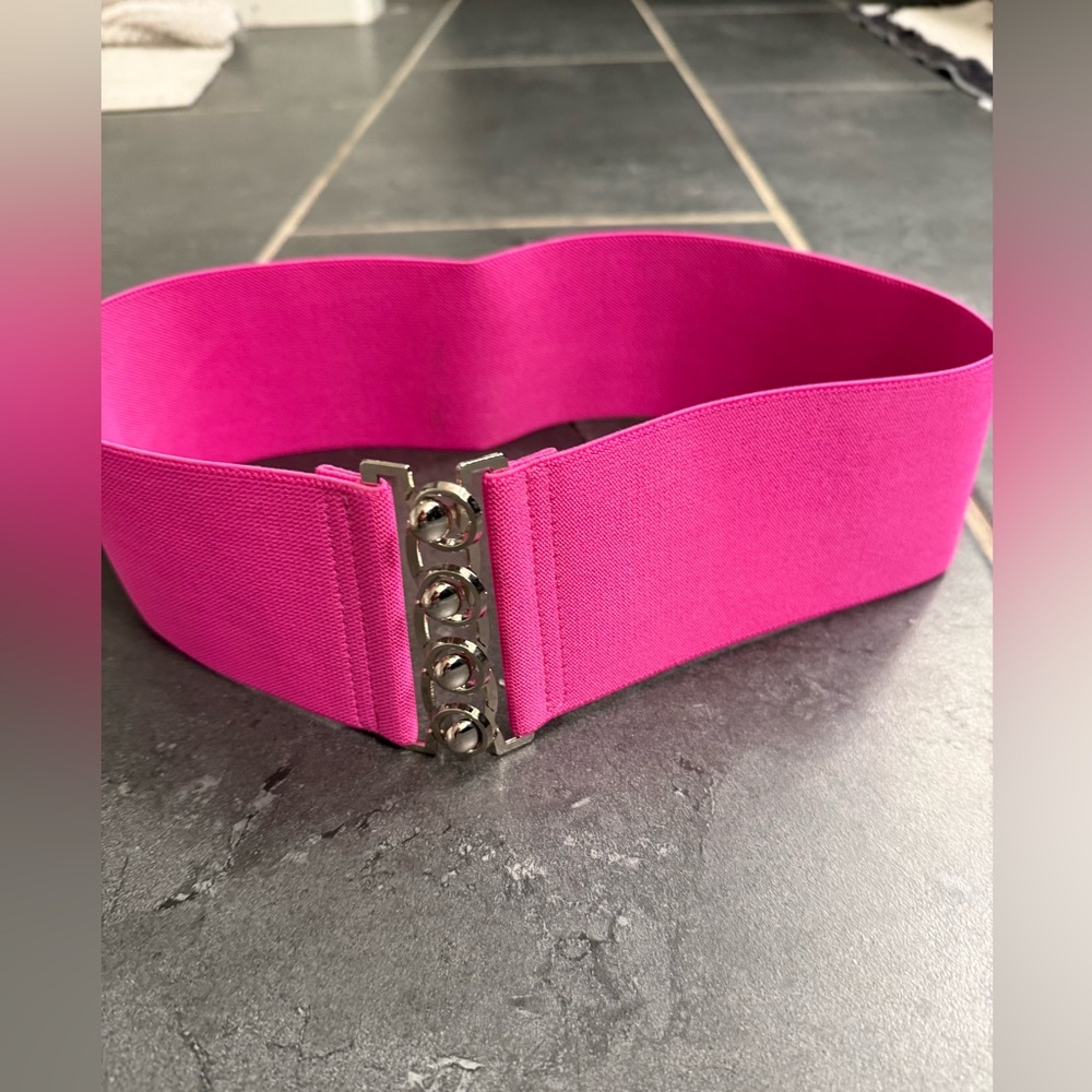Source Unknown Fuchsia Elastic Belt